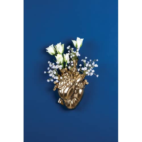 Vase Love in Bloom céramique or métal / H 25 cm - Marcantonio, 2018 - Seletti - Or - Porcelaine peinte