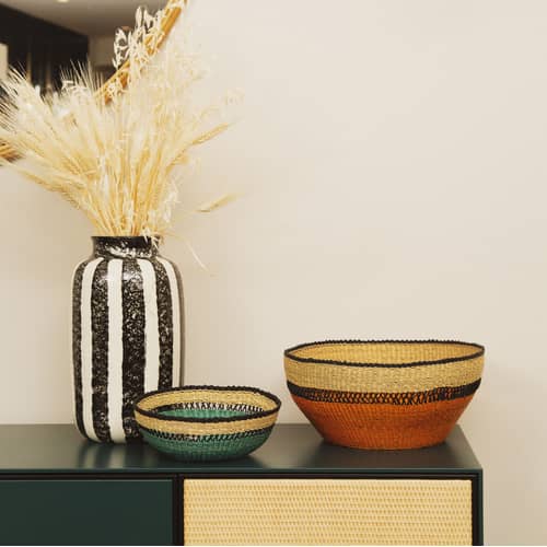 Riviera Large Vase ceramic black / H 36 cm - Maison Sarah Lavoine - Black - Glazed ceramic