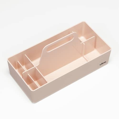 Bac de rangement Toolbox RE plastique rose / Recyclé - 32 x 16 cm / Arik Levy, 2010 - Vitra - Rose pâle - ABS recyclé