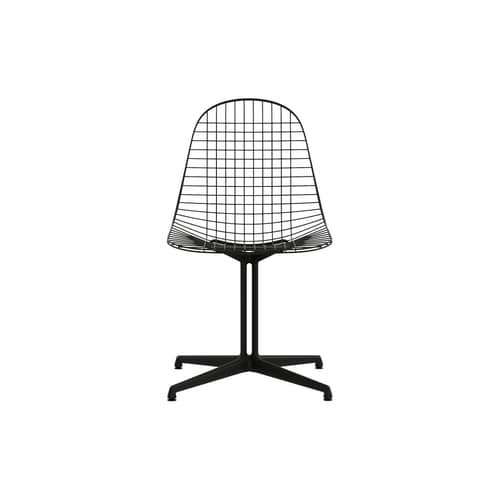 Chaise Wire Chair DKL métal noir / (1951) - Pied La Fonda - Vitra - Noir - Aluminium injecté, Fil d\'acier