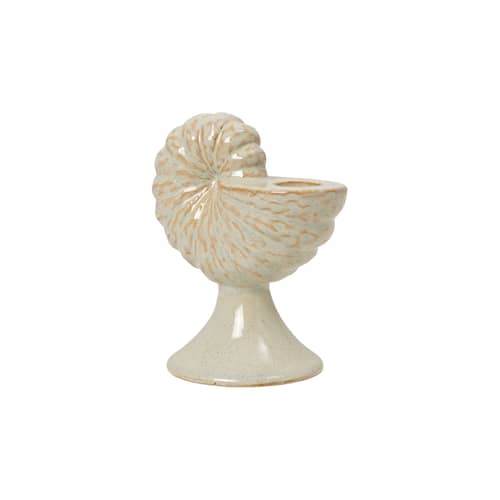Kerzenleuchter Shelly keramik beige - BROSTE COPENHAGEN - Nr. 1 - emaillierte Keramik