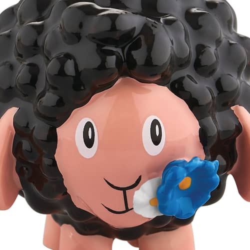 Krippenfigur Nerona keramik schwarz / Porzellan handbemalt - Alessi - Nerona - Porzellan