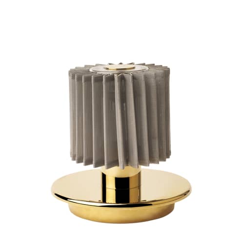 Lampada senza fili ricaricabile In The Sun Table LED vetro oro metallo / LED - Ricarica USB - DCW éditions - Oro Base / Argento Maglia - Acciaio, Alluminio, Vetro