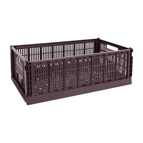 Panier Colour Crate plastique rouge X-Large / 42 x 68 cm - Hay - Bordeaux - Polypropylène recyclé