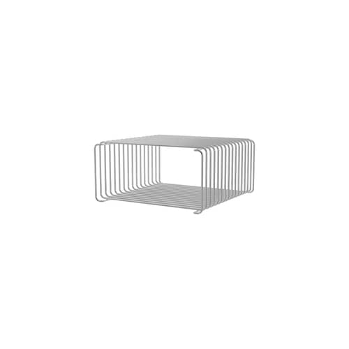 Regal Panton Wire Single Half metall silber / 34,8 x H 17.2 x T 34,8 cm - Verner Panton, 1972 - MONTANA - Verchromt - Polierter Edelstahldraht