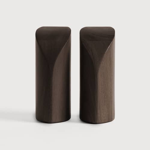 Set de 2 serre-livres PI bois naturel - Ethnicraft - Acajou foncé - Acajou massif