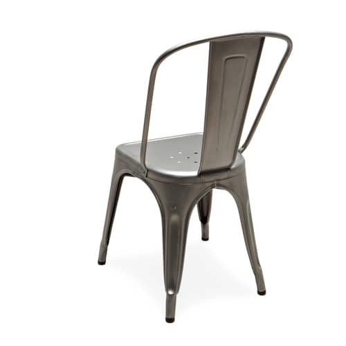 A Chair - Steel / Indoor by Tolix - Matt polished steel - 