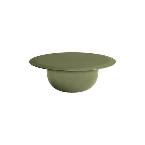 Table basse Alfarè vert / Ø 90 x H 30 cm - Béton - Zanotta - Vert algues - Béton peint