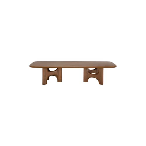 Tavolino Flow legno marrone / 150 x 60 cm - Ethnicraft - Teak Marrone - Teak massello verniciato