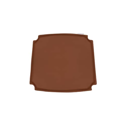 Accessorio  pelle marrone / Cuscino per Wishbone Chair - CARL HANSEN & SON - Pelle marrone (Loke 7748) - Pelle, Schiuma di poliuretano