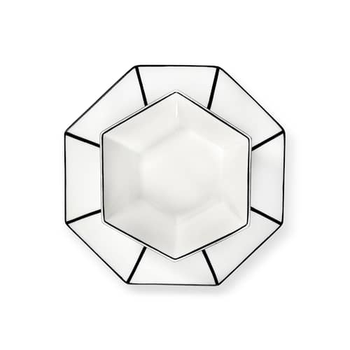 Set de 2 assiettes à mignardises Carte Blanche / Ø 18.5 cm - Serax - Blanc & noir - Porcelaine