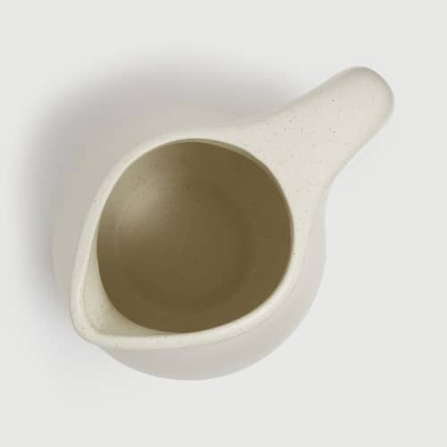 Carafe Dough céramique blanc / Ø 15 x H 19,8 cm - TOOGOOD - Crème - Grès émaillé