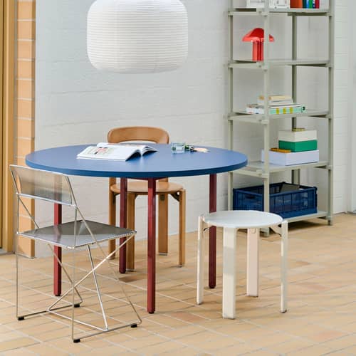Chaise empilable X-Line INDOOR métal argent / Réédition 1977 - Acier perforé - Hay - Chromé / Chromé - Acier chromé, Tôle d\'acier perforée