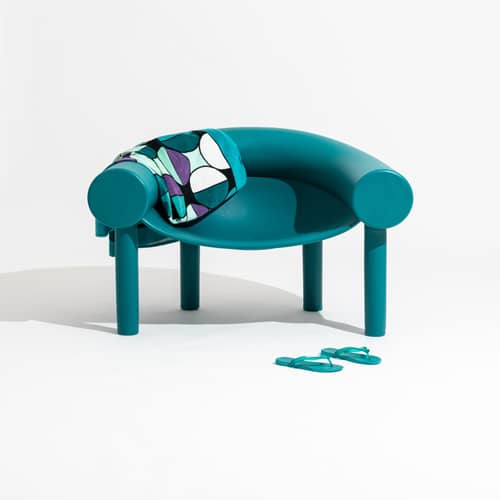 Fauteuil bas Sam plastique bleu / Konstantin Grcic, 2015 - Magis - Bleu pétrole - Matière plastique