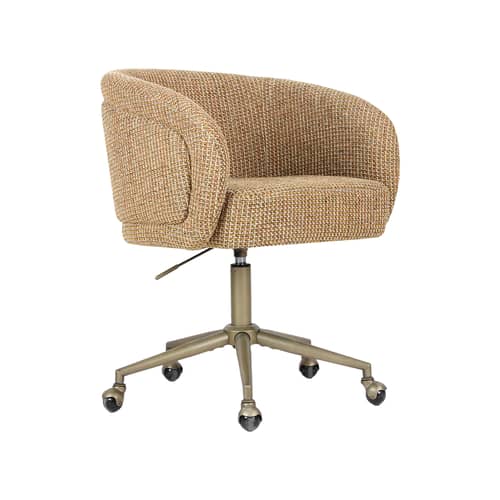 Gepolsterter Sessel Volta textil gelb - NV GALLERY - Gelb - High Density-Schaum, Tissu Tweed