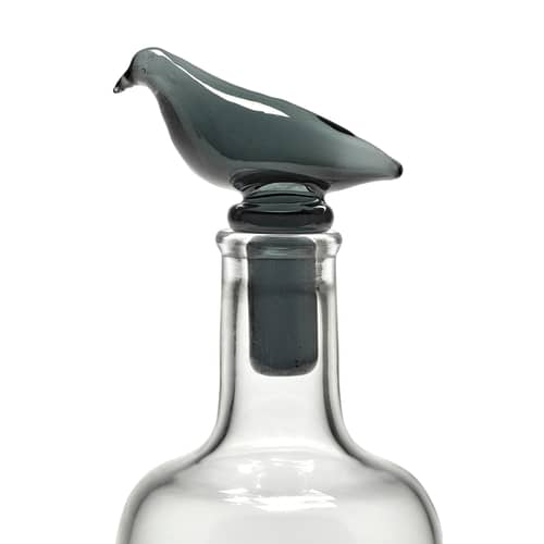 Karaffe Perch glas transparent / Ø 9 x H 30,5 cm - Serax - Transparent & rauchgrau - Glas