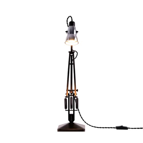 Lampe de table Original 315 métal argent / Edition Navigation - Réédition 1940 - Anglepoise - Aluminium poli & noir mat - Acier, Aluminium, Fonte