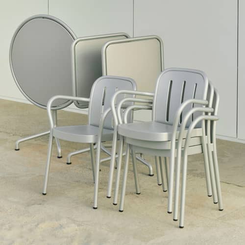 Poltrona impilabile Deville metallo grigio - Hay - Grigio argento - 