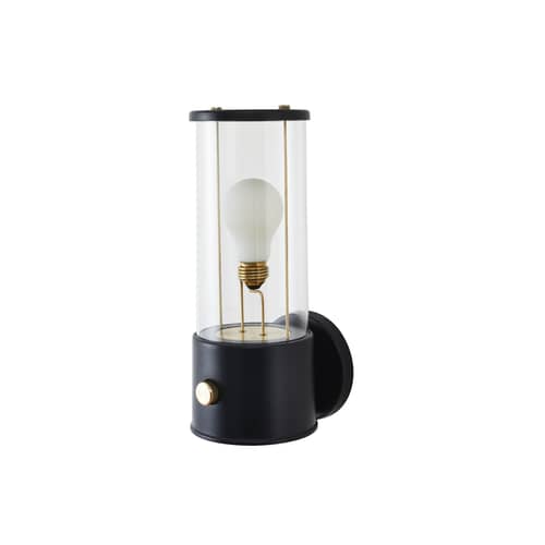 The Muse Outdoor wall light metal black / Bathroom - TALA - Hackles black - Borosilicated glass, Cast aluminium, Solid brass