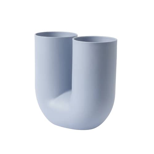 Vase Kink / Céramique - Muuto - Bleu clair - Céramique