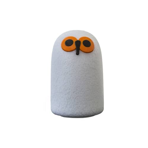 Linnut Sulo LED Small Wireless rechargeable lamp plastic material white / Small - Glass-effect plastic - Magis - H 21 cm / White & orange - Roto-moulded polycarbonat