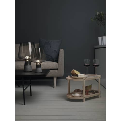 Lampe de table Leimu verre multicolore / Ø 20 x H 30 cm / Modèle d\'exposition - Iittala - Gris fumé - Béton, Verre soufflé