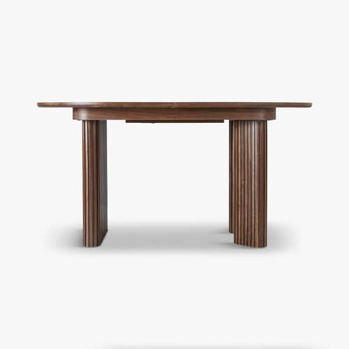 Tavolo con prolunga Adriano legno marrone / L 150-190 cm - da 4 a 6 persone - NV GALLERY - Effetto noce - Bois composite, Placage noyer