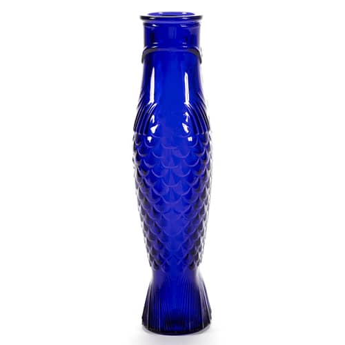 Carafe Fish & Fish verre bleu / 85 cl - Serax - Carafe / Bleu cobalt - Verre pressé