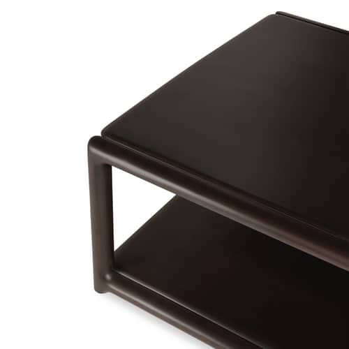 Couchtisch Eda holz braun / 80 x 80 cm x H 40 cm - Ethnicraft - Dunkelbraunes Mahagoni - Massives Mahagoni