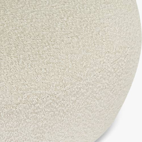 Fauteuil rembourré Neo tissu blanc - NV GALLERY - Blanc avoine (bouclé) - Bois certifié FSC, Mousse haute densité, Tissu bouclé
