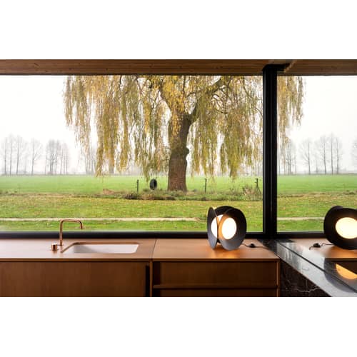Lampe de table Armen LED / Ø 31 x H 31 cm - DCW éditions - Noir - Aluminium, Verre