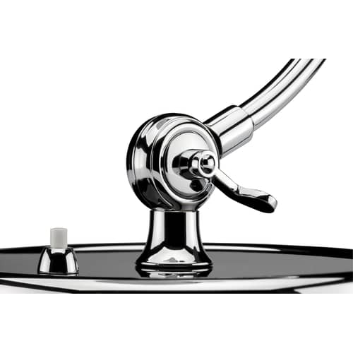 Lampe de table Kaiser idell / Réédition 1930 - Fritz Hansen - Blanc / Chromé - Acier, Laiton