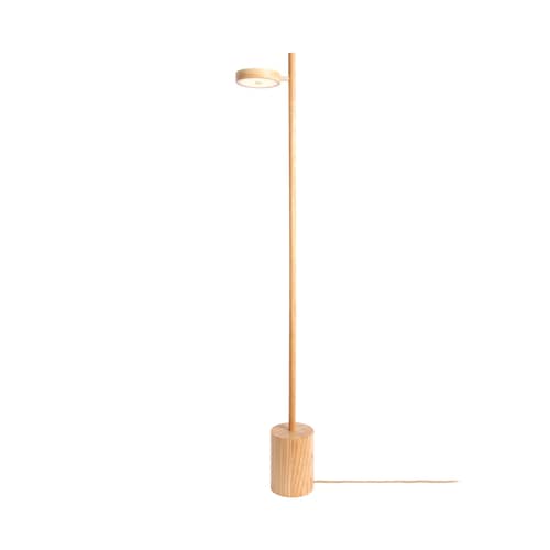Okinawa LED Floor lamp natural wood / 1 adjustable diffuser - GOOD&MOJO - Natural - Ashwood