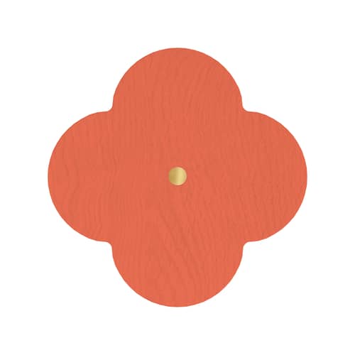 Patère Andrée bois orange Large / Ø 10 cm - Hartô - Corail épicé - Frêne massif
