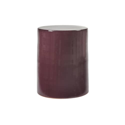 Beistelltisch Pawn keramik violett / Ø 37 x H 46 cm - Glasierte Terrakotta - Serax - Violett - emailliertes Terrakotta
