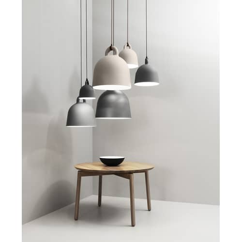 Bell Pendant metal black Extra small Ø 22 cm - Normann Copenhagen - Matt Black & White inside - Aluminium