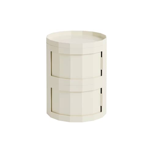 Rangement Facet Low / H 49 cm - 2 portes / Avec roulettes - Hay - Coquille d\'œuf - ABS recyclé
