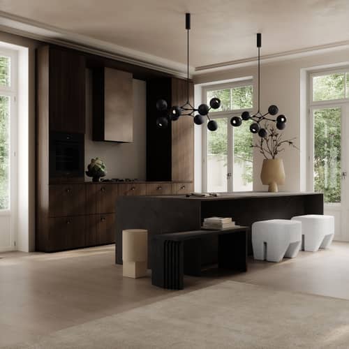 Table d\'appoint Column beige / Ø 25 x H 50 cm - 101 COPENHAGEN - Sable (béton fibré) - Béton fibré