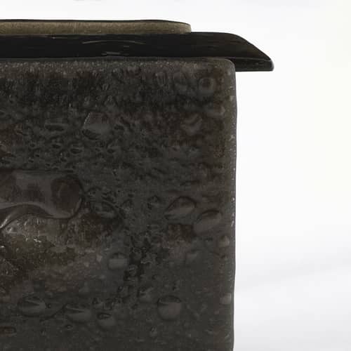 Table d\'appoint Opalia verre marron / 52 x 32 x H 40 cm - Glas Italia - Bronze - Verre