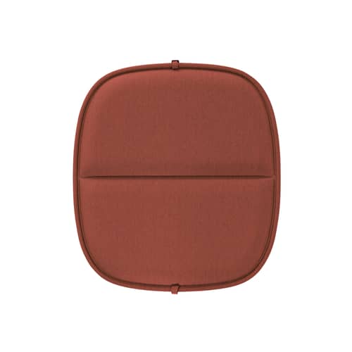  Seat cushion textile red / For the HiRay low armchair - Recycled - Kartell - Brick red - Polyurethane, Recycled fabric