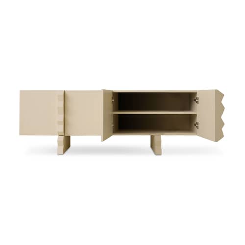 Buffet bas Forma bois blanc / L 160 x H 55,5 cm - HK LIVING - Blanc cassé - Bois de sungkai