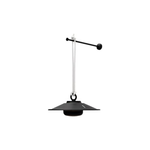 Chap-O Outdoor wall light metal black / Wireless Lamp - Fatboy - Black - Coated metal