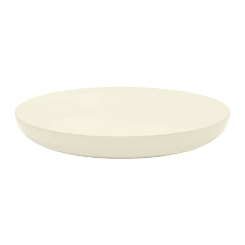 Olo Colours Coffee table wood white / Ø 100 x H 15 cm - Mogg - Pearly white - Lacquered solid wood