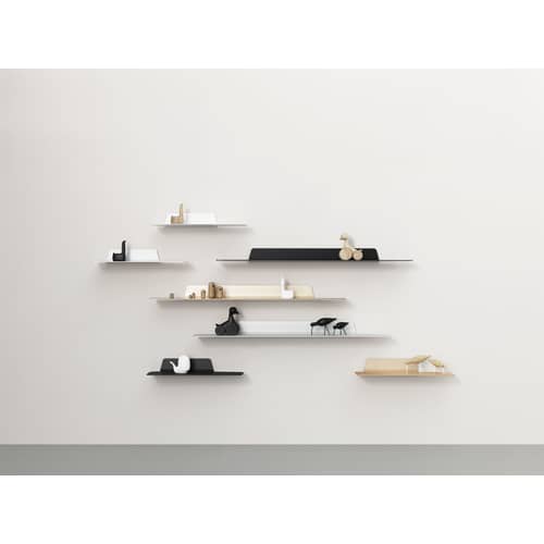 Étagère Jet métal noir / L 80 cm - Normann Copenhagen - Noir - Aluminium anodisé