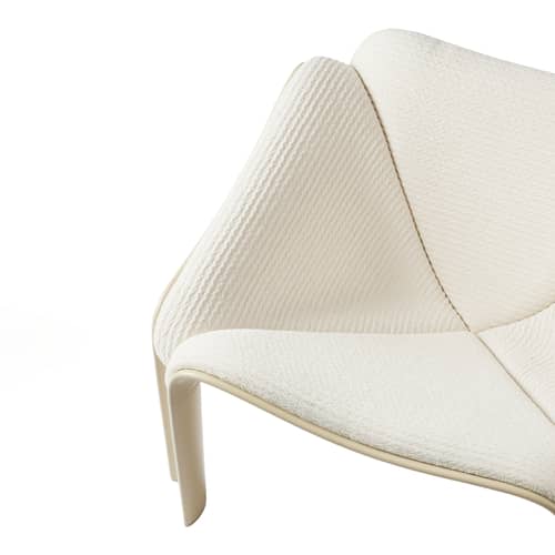 Fauteuil rembourré F300 tissu blanc / Pierre Paulin, réédition 1965 - Gubi - Tissu blanc / Vert pastel - HiREK, Mousse, Tissu