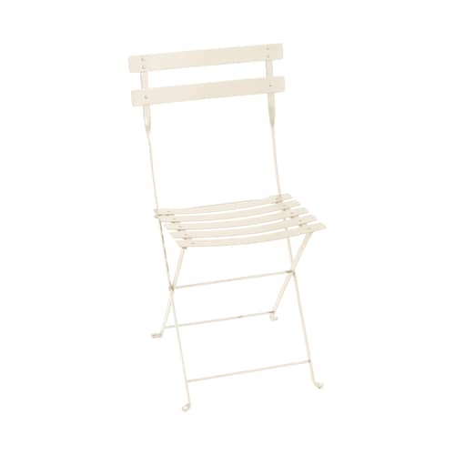 Bistro Folding chair metal beige - Fermob - Beige Latte - Lacquered steel
