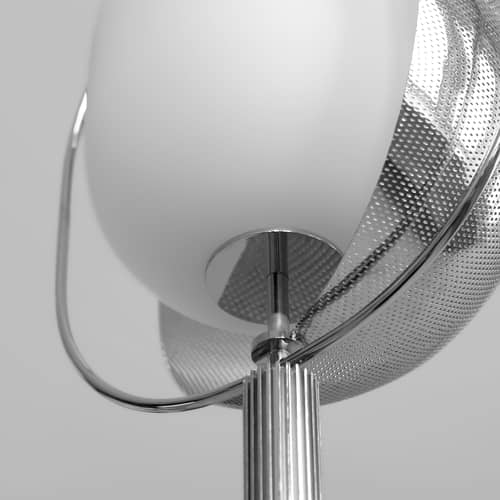 Lampadaire Pearl / Métal perforé - 101 COPENHAGEN - Chromé - Métal perforé, Verre opalin