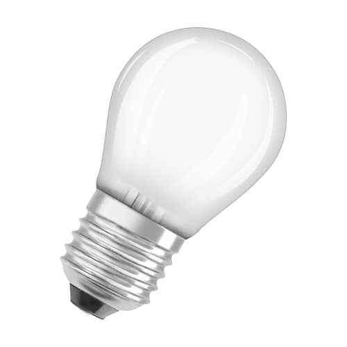 Lampadina LED E27 dimmable Mini Globe P45 vetro bianco Frosted / 4,8 W (= 40 W) - Bianco caldo - Osram - Lucido - Vetro