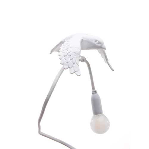 Lampe à pince Sparrow / Taking off plastique blanc - Seletti - Taking off / Blanc - Acier, Résine