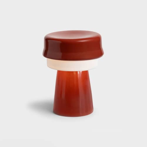 Lampe de table Hat / Ø 16 x H 20 cm - & klevering - Bordeaux - Porcelaine
